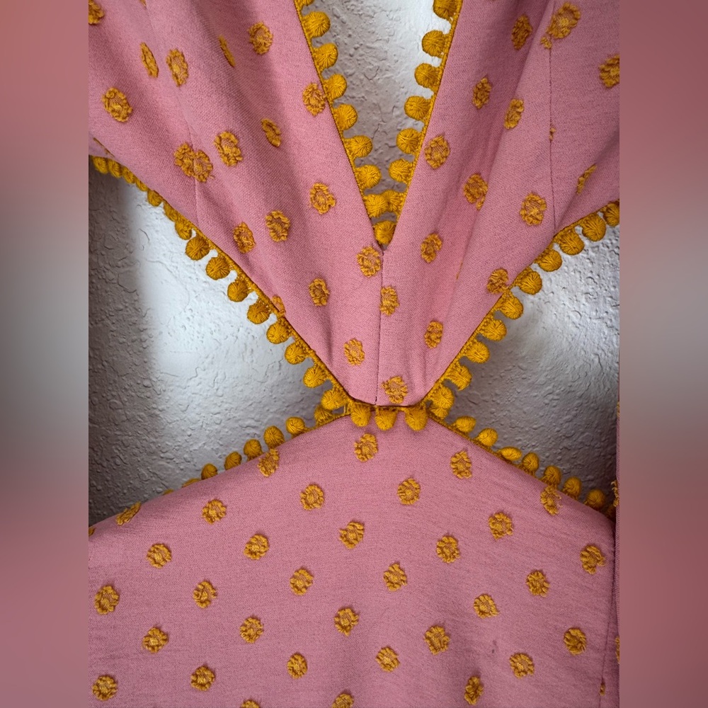 Majorelle Coral and Yellow Cut Out Marisa Mini Dress - Picture 7 of 10
